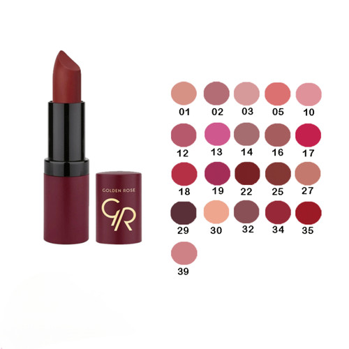 رژ لب جامد گلدن رز مدل Velvet Matte